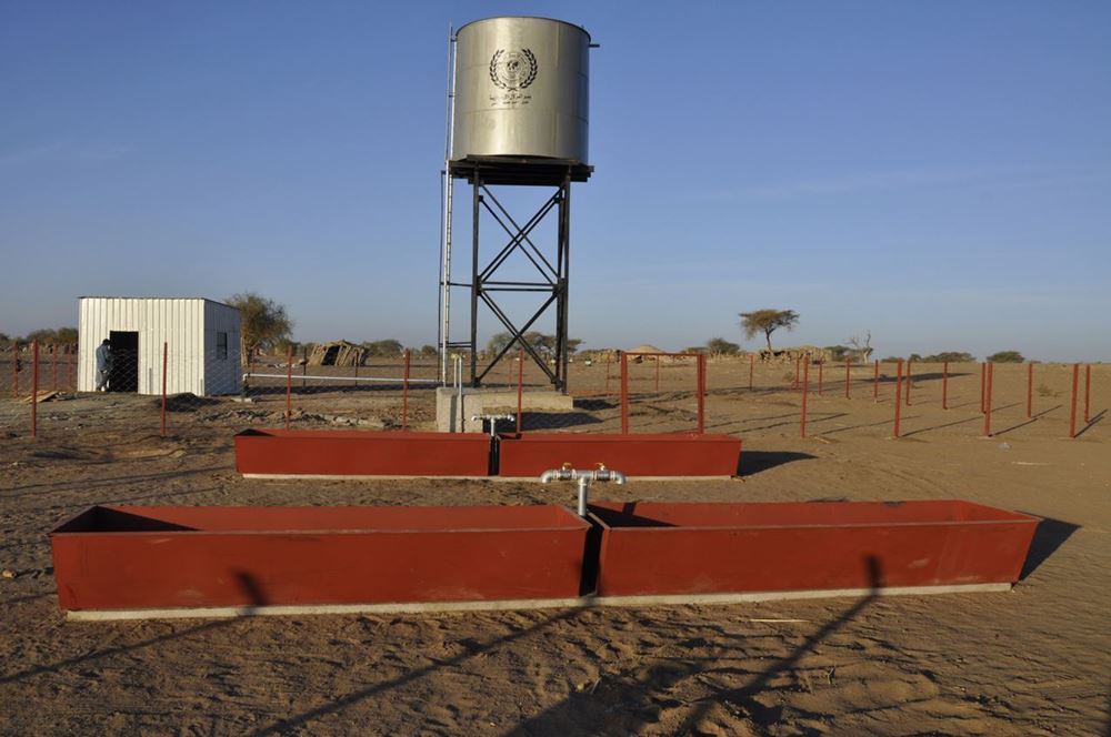 Picture of Artesian well with pump in Sudan