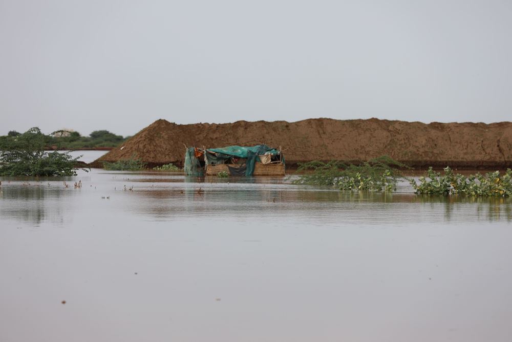 صورة مشروع إقامة موانع ترابية للمتضررين من السيول والفيضانات