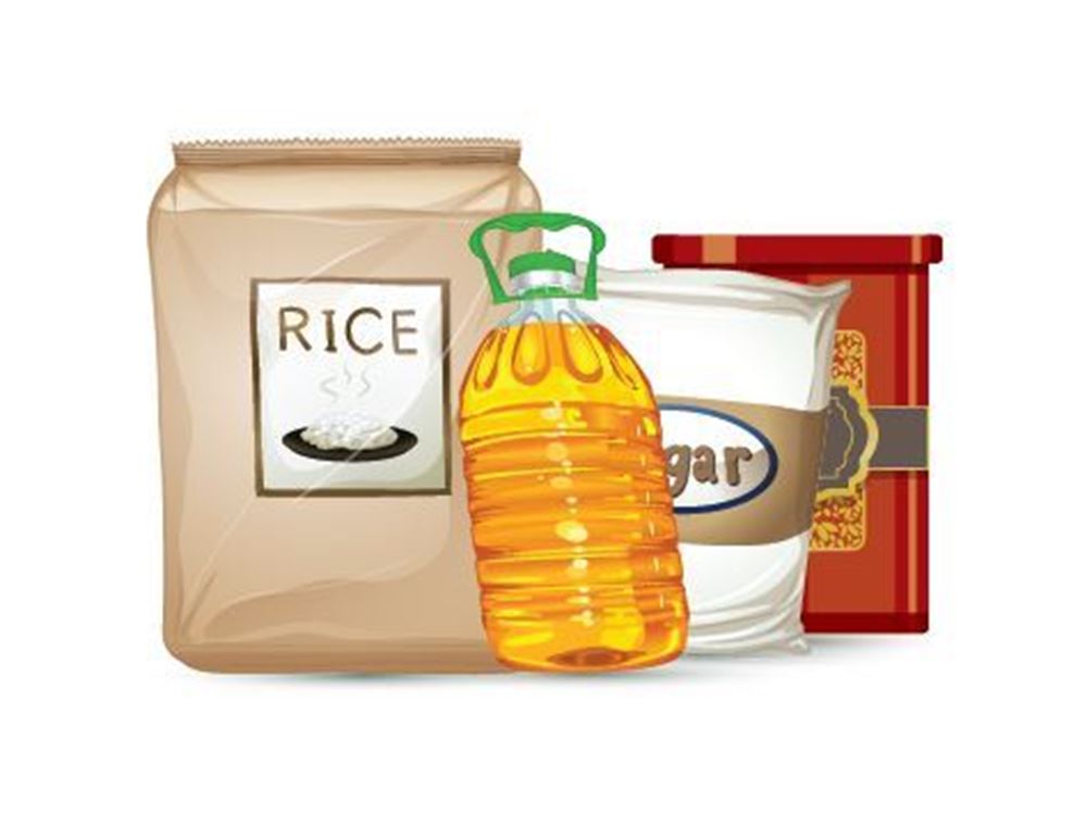 Picture of Rice, flour, oil, sugar