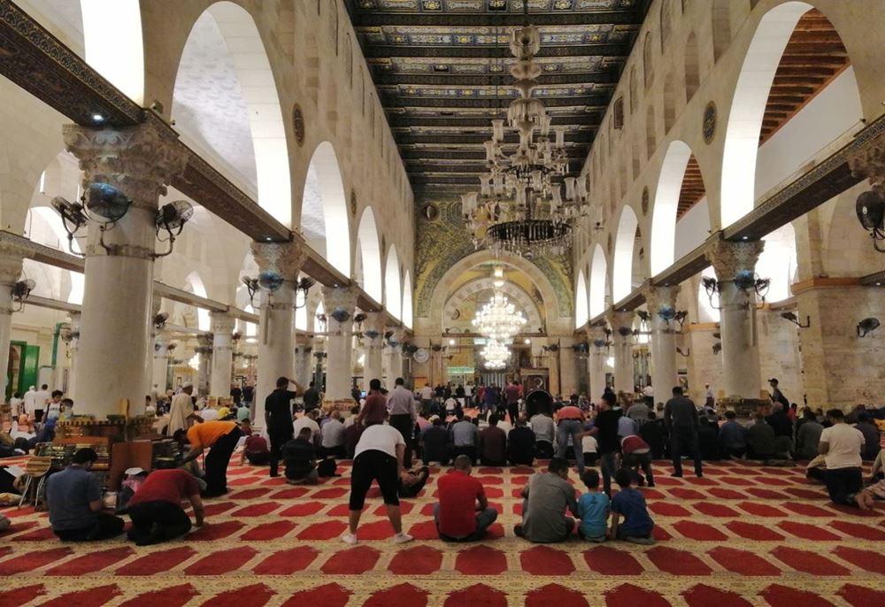 صورة إنارة المسجد الأقصى  - فلسطين