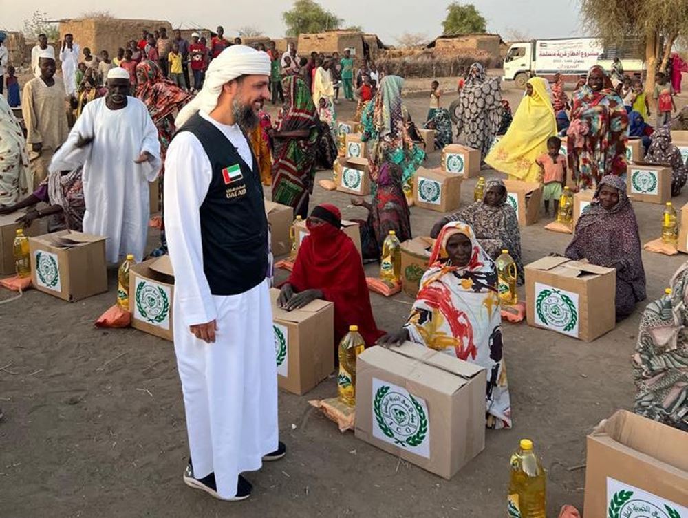Picture of Iftar in a Muslim village in the remote poor areas of Sudan