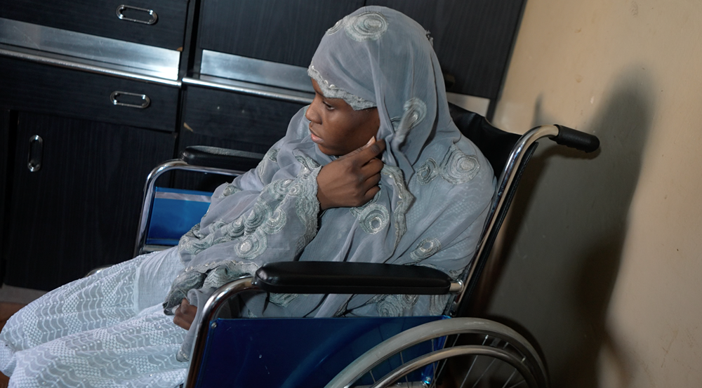 Picture of A girl with a tumor in her back