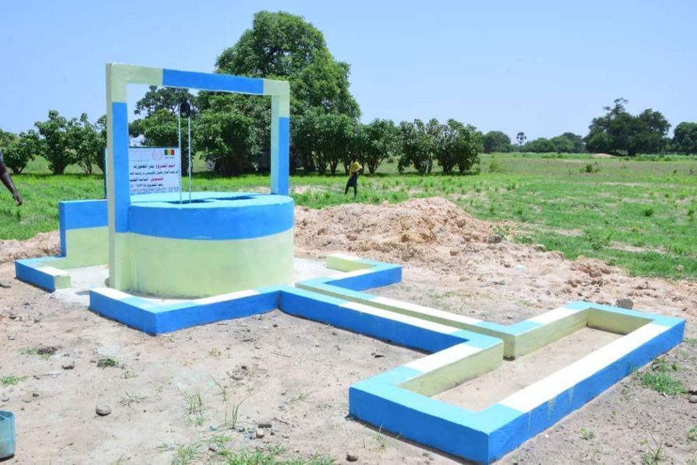 صورة بئر سطحي مزود ببكرة سحب يدوية