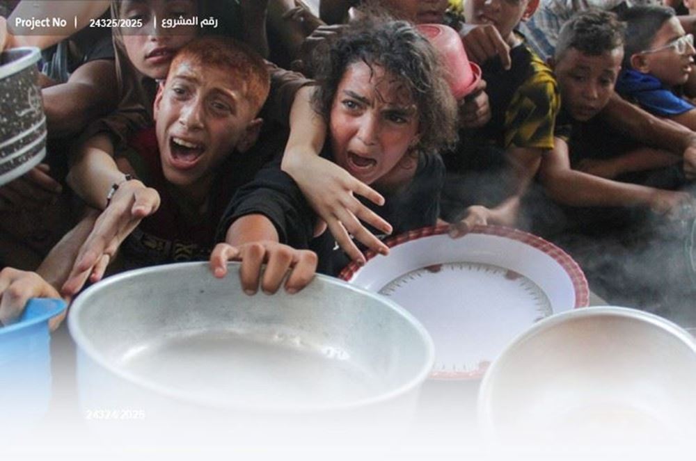 صورة تكية لإطعام الأسر المنكوبة في غزة