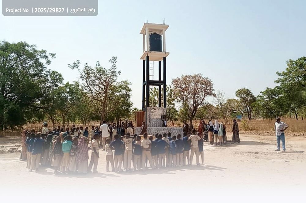 صورة بئر ارتوازي لقرية في بنين