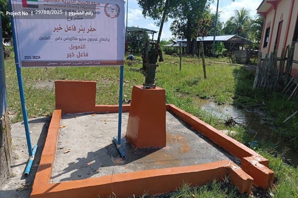 صورة - بئر سطحي مزود بمضخة يدوية