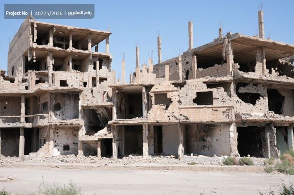 صورة مركز صحي لمنطقة مُدمرة في سوريا