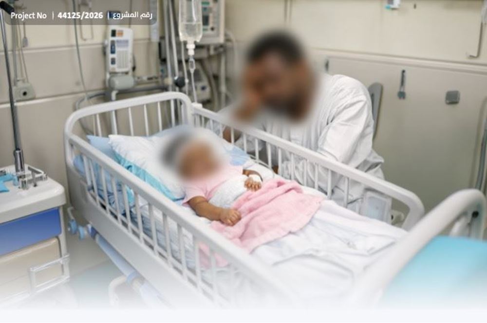 صورة طفلة رضيعة تعاني من مرض السرطان