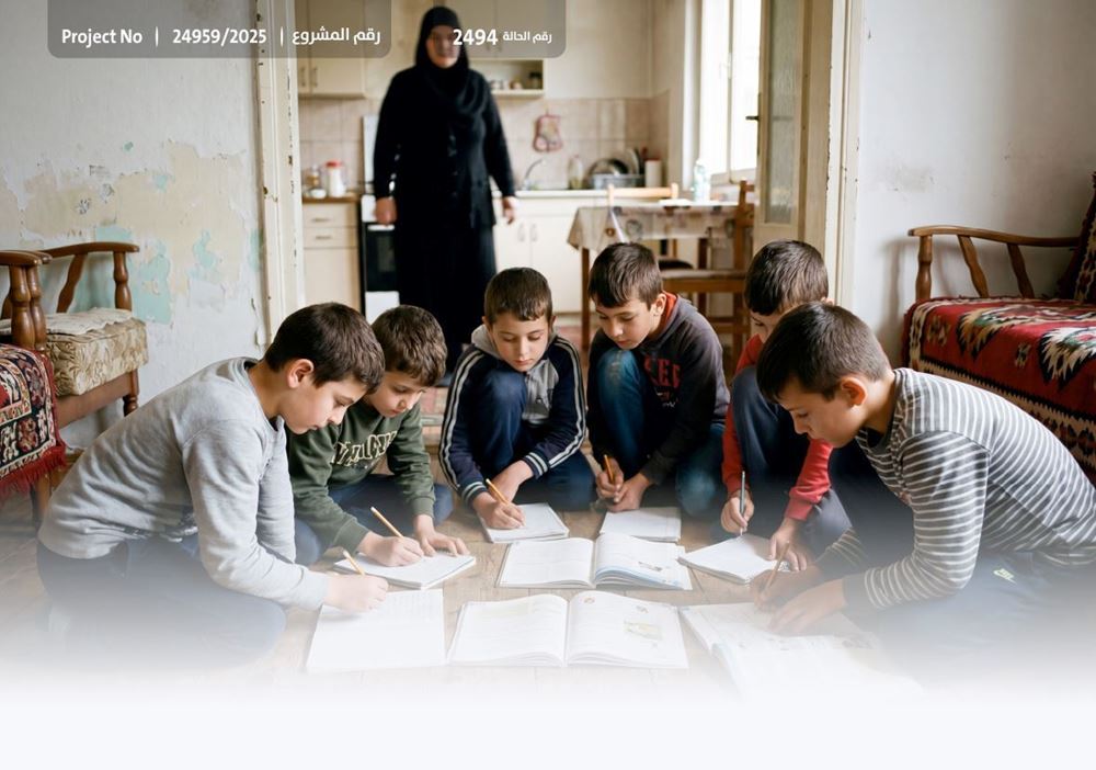 صورة أسرة أيتام مُهدَّدة بفقد منزلها، تناشدكم