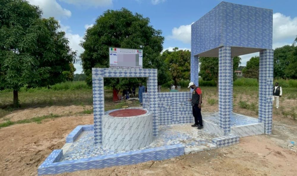 Picture of A rural agricultural well equipped with a solar-powered pump in Senegal