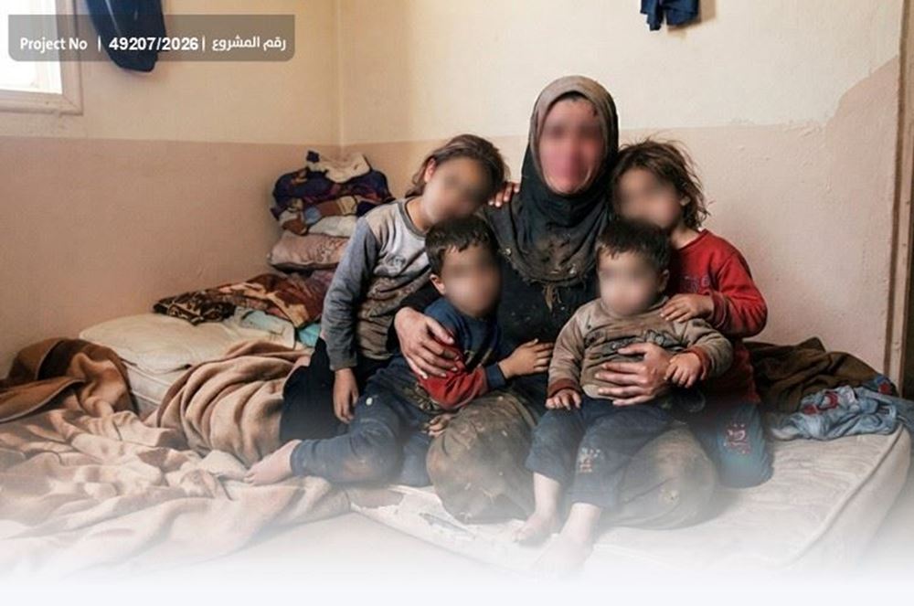 صورة أسرة  أيتام بحاجة سداد فواتير كهرباء
